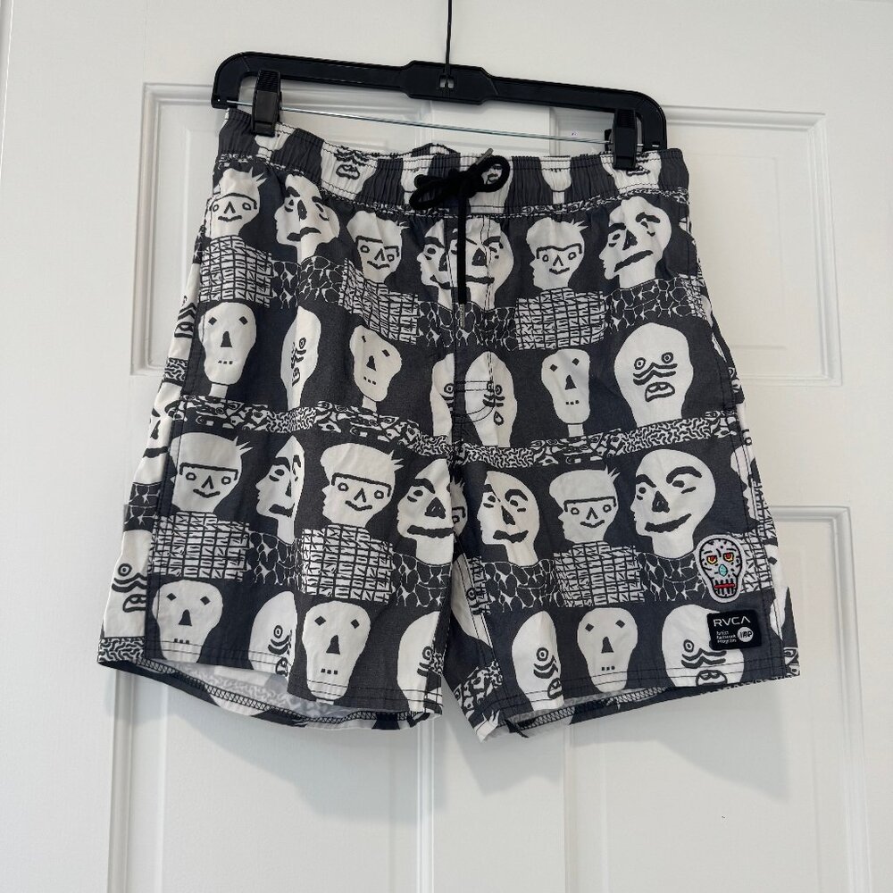 Rvca x matt leines face swim trunks size small